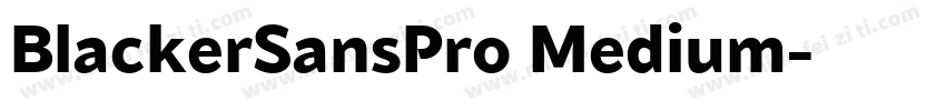 BlackerSansPro Medium字体转换